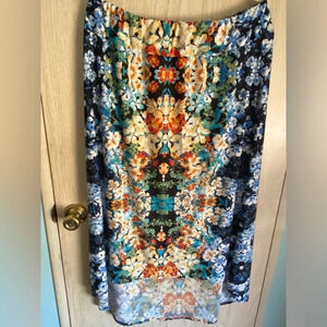 Versona Accessories High Low Floral Skirt Sz XL